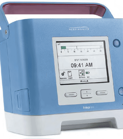 Image: The Triology 100 ventilator (Photo courtesy of Royal Philips Electronics).